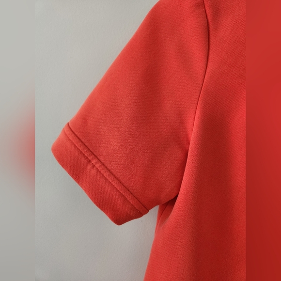 Banana Republic Coral Structured Pleated Neck Short Sleeve Top Sz XS - Picture 4 of 6